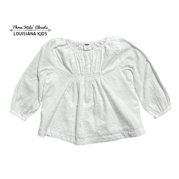 Old Navy 12-18m White Swiss Dot Blouse - Picture 1 of 5